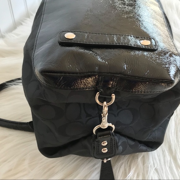 Coach Signature Ashley Black Satchel - Picture 6 of 14